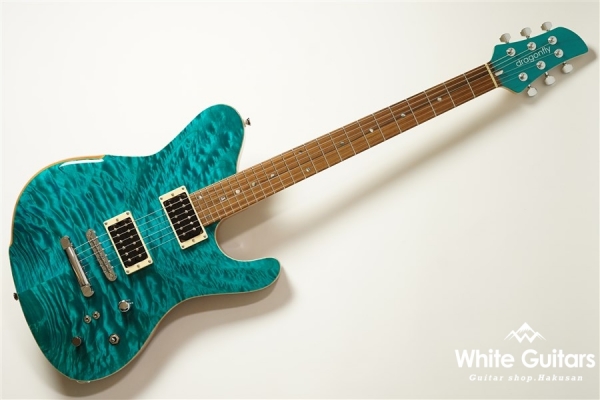 Border Custom 666 Quilted Maple Top Mahogany Back - Borabora Blue